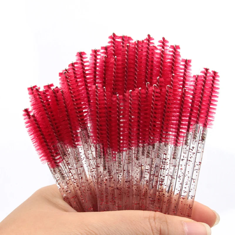 5/50 Pcs Eye Lash Brushes Eyebrow Brush False Eyelashes Extension Tools Mascara Wands Applicator Spoolers Lashes Cosmetic Tool