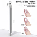 Nail Art Nail Magnetic Stick Cat Eye Magnetic Ball Aluminum Handle Cylindrical UV Gel Magnet Tools Double End Nail Design Tools