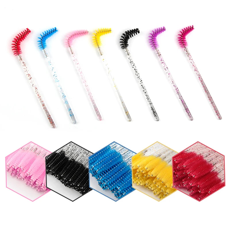 5/50 Pcs Eye Lash Brushes Eyebrow Brush False Eyelashes Extension Tools Mascara Wands Applicator Spoolers Lashes Cosmetic Tool