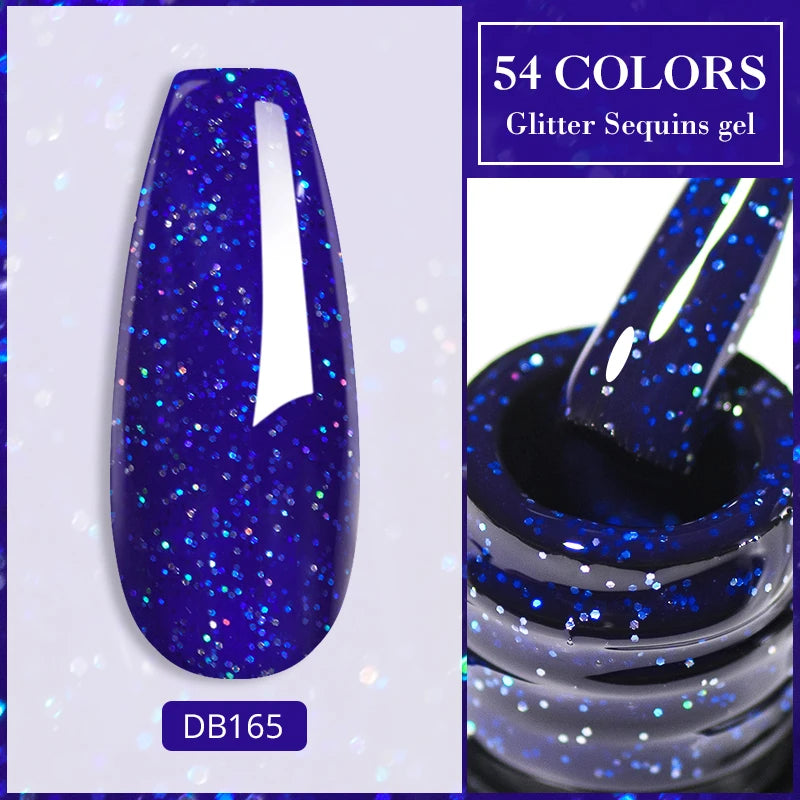 Mtssii 7ML Colorful Reflective Gel Nail Polish Glitter Sparkling Flash Glitter Gel Polish Semi Permanent Varnish Soak Off Nails