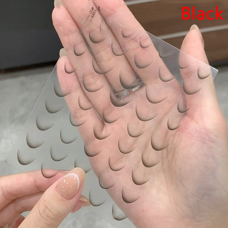 1 Sheet Fashion French Gradient Nail Art Stickers Thin Black White Line Press On Nails Decals Manicure Decorations DIY
