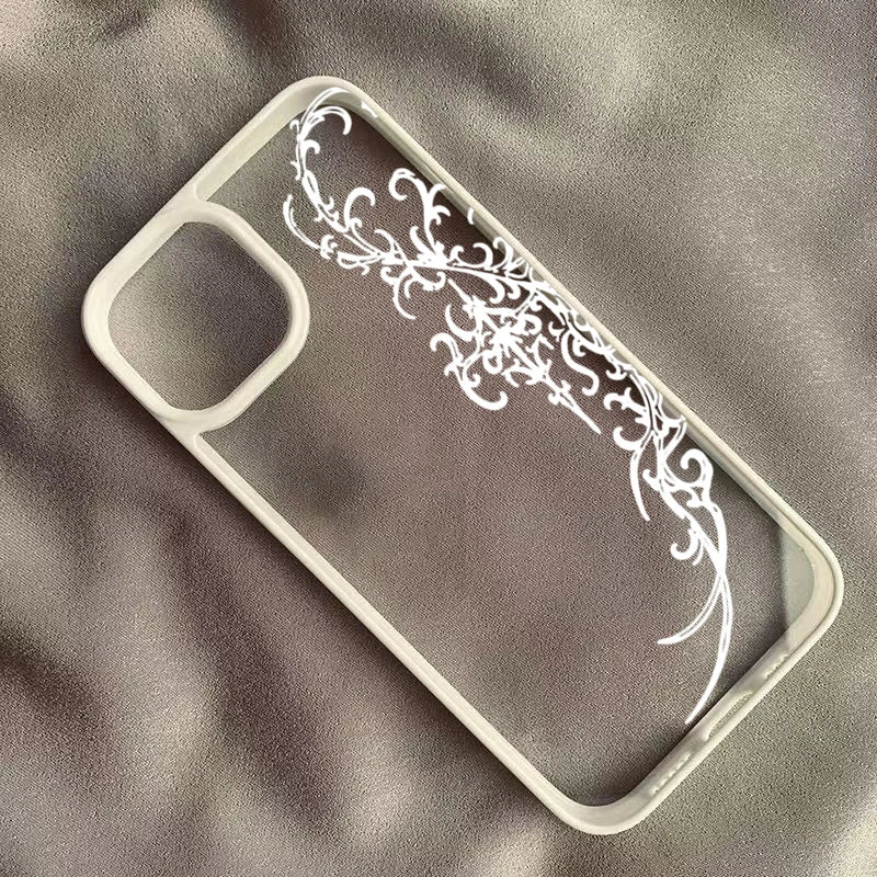 Transparent Gothic Cross Vine iPhone Case