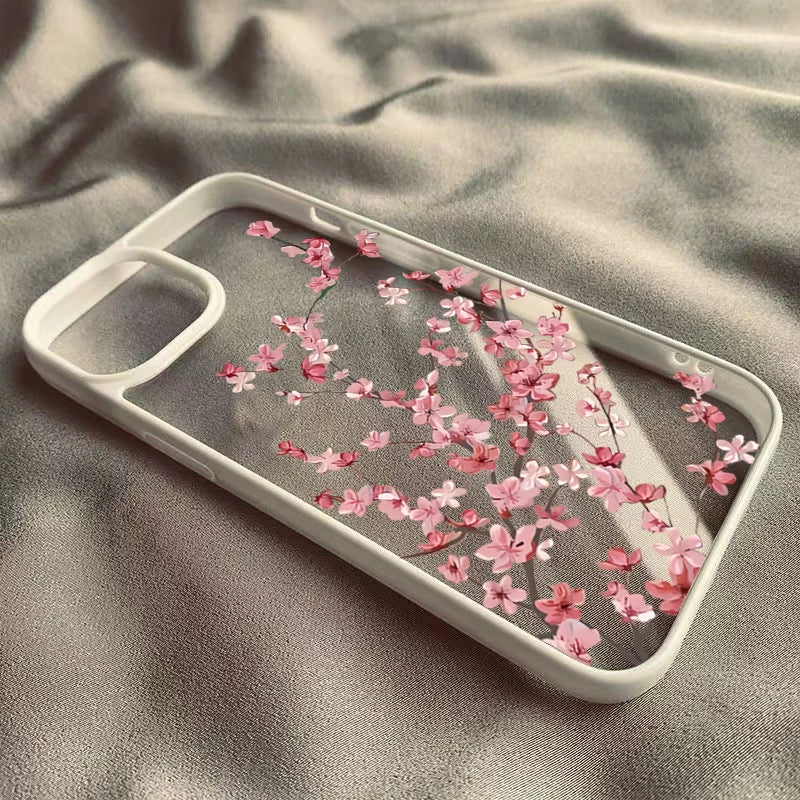 Cherry Blossom Floral Phone Case for iPhone 17 16 Pro Max 15 Pro 14 Plus 13 12 11 16E X XR XS 7 8 Plus SE 2022 Shockproof Cover