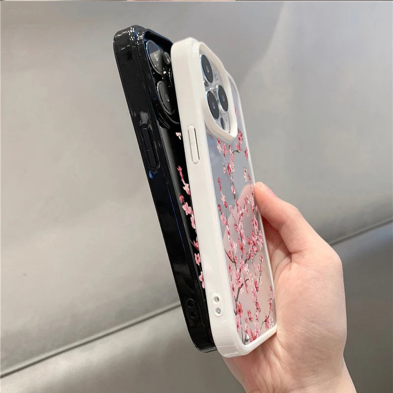 Cherry Blossom Floral Phone Case for iPhone 17 16 Pro Max 15 Pro 14 Plus 13 12 11 16E X XR XS 7 8 Plus SE 2022 Shockproof Cover