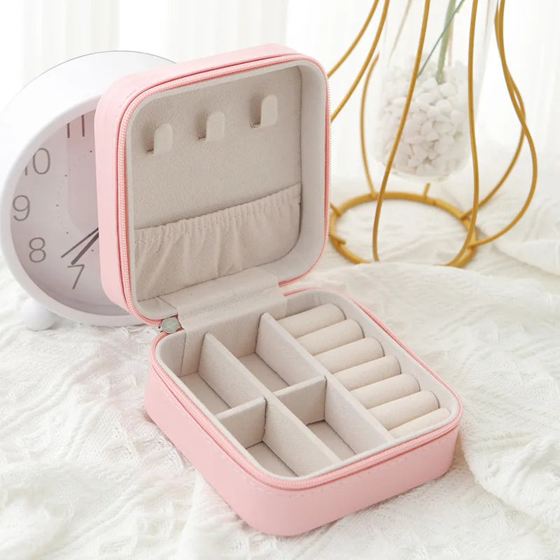 Travel Jewelry Storage Box – Portable Leather Organizer