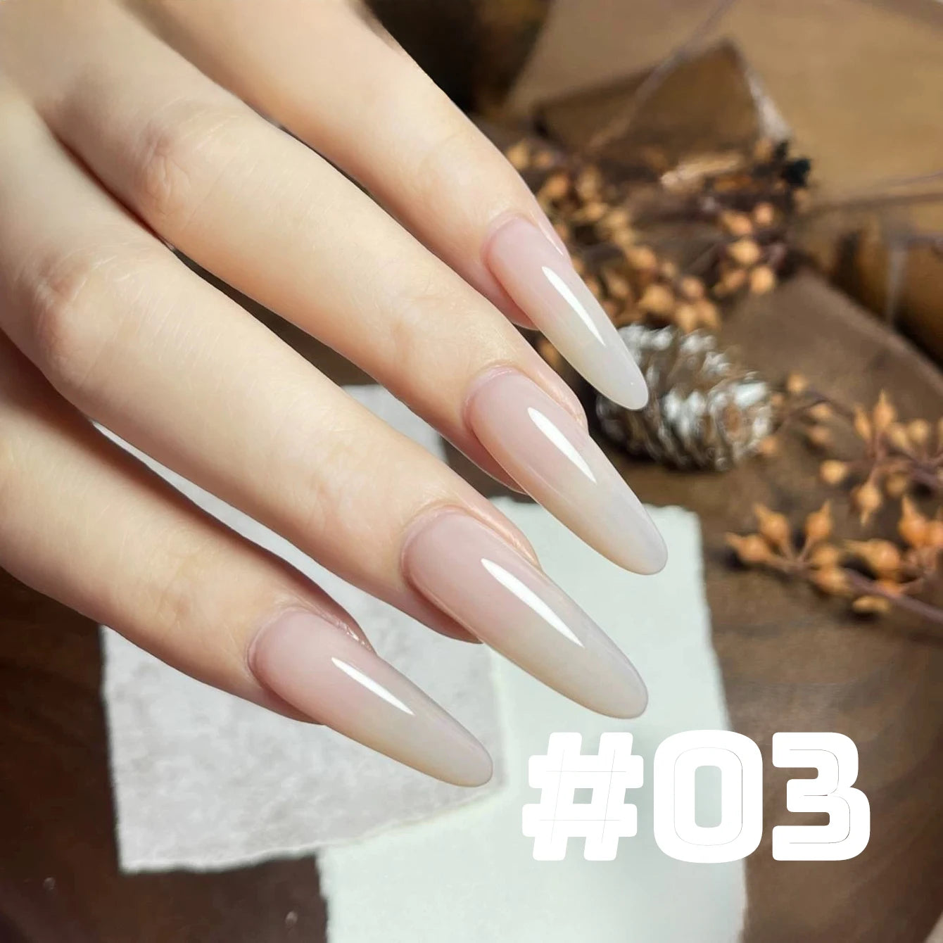 MIANEL Colorful Rock Slice Gel Nail Polish Milky Yellow-White Glittery Cream White Nails Milk Huhu Dopamine 12ml 1-6Pcs