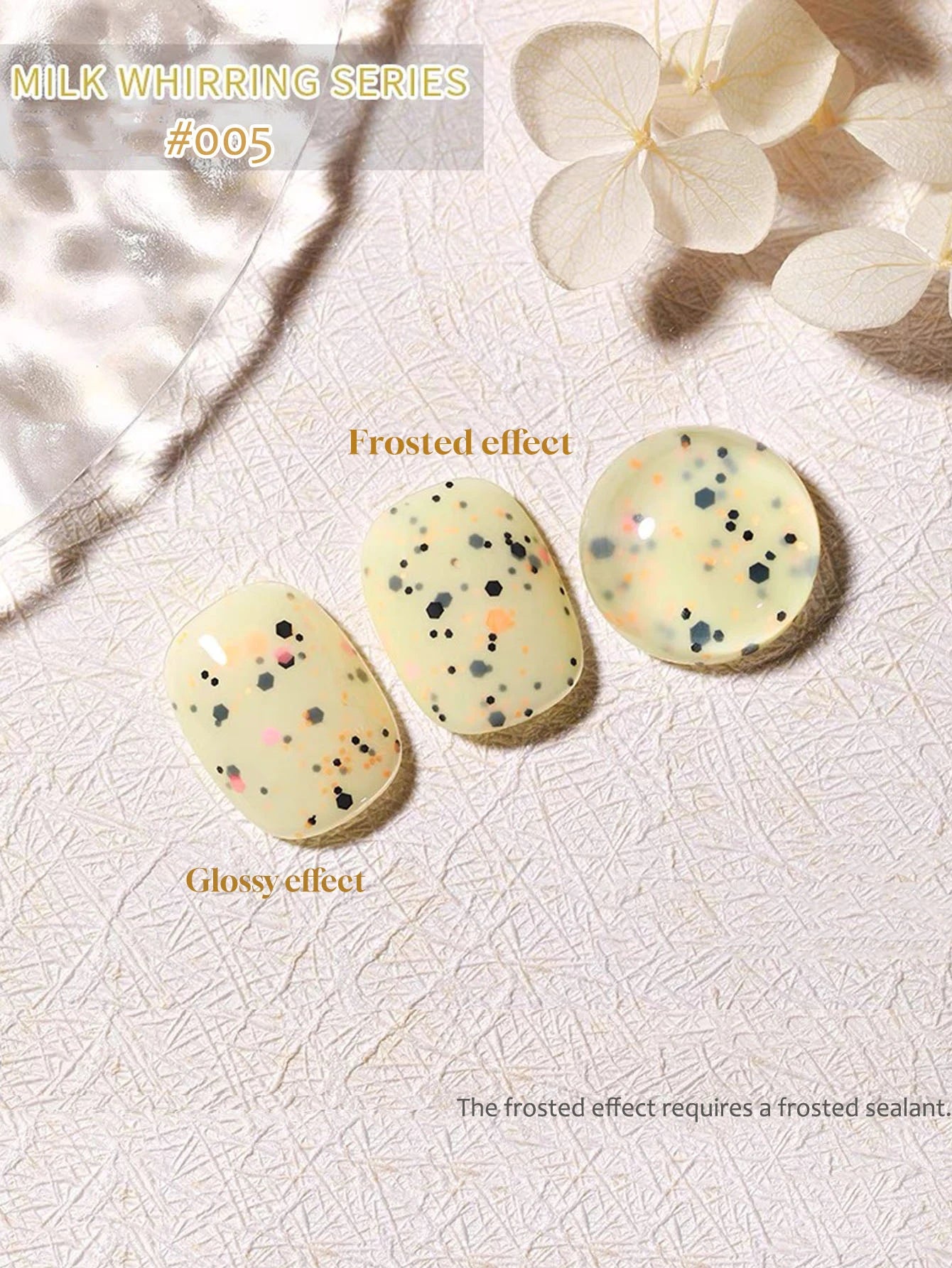 MIANEL Colorful Rock Slice Gel Nail Polish Milky Yellow-White Glittery Cream White Nails Milk Huhu Dopamine 12ml 1-6Pcs