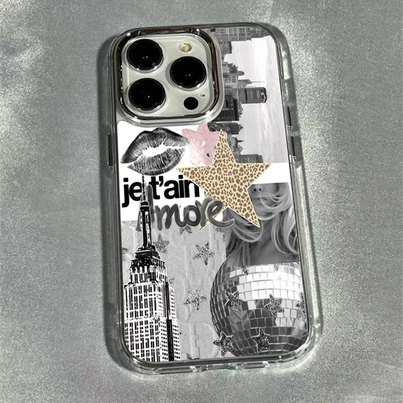Trendy Leopard Print Star Patchwork Phone Case for iPhone 17 Cases iPhone Air 16 15 14 13 12 11Pro Max 16E XS XR X 7 8Plus Cover