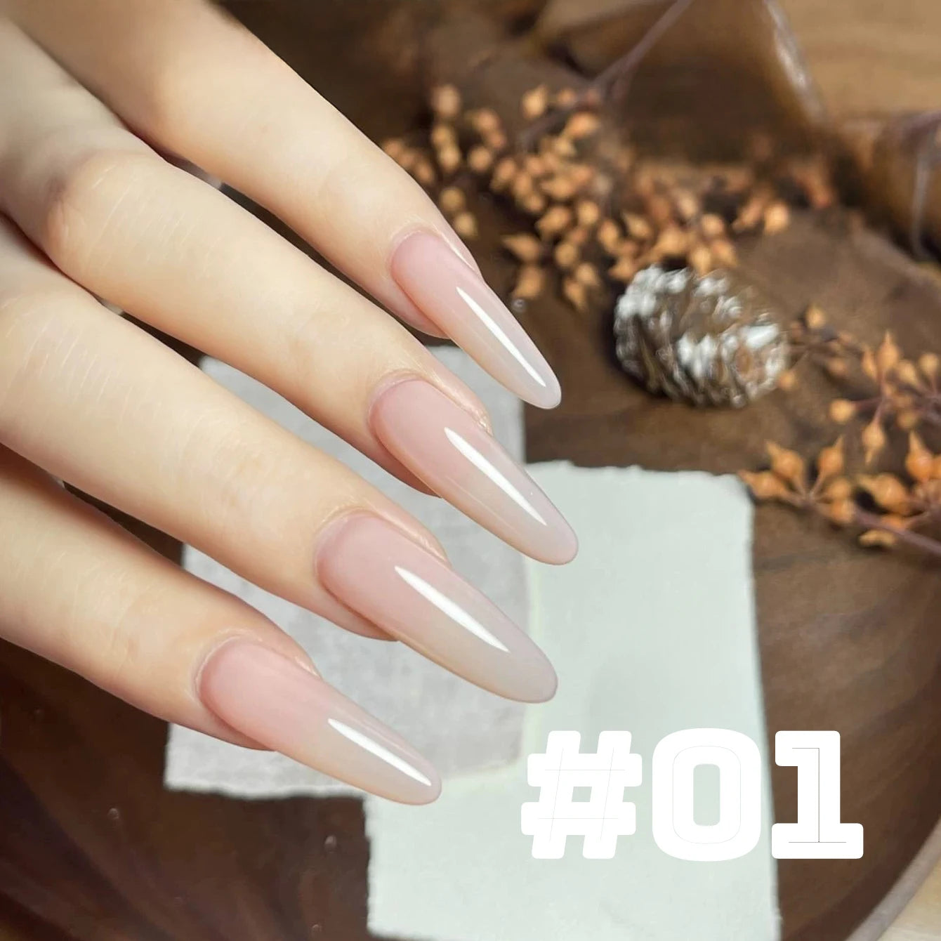 MIANEL Colorful Rock Slice Gel Nail Polish Milky Yellow-White Glittery Cream White Nails Milk Huhu Dopamine 12ml 1-6Pcs