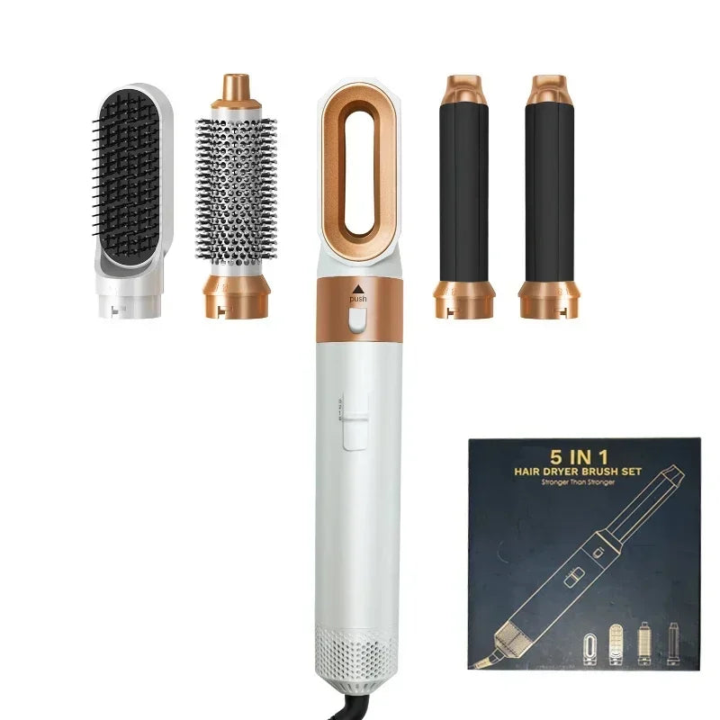 5-in-1 Hair Dryer Brush – Curl, Straighten & Style