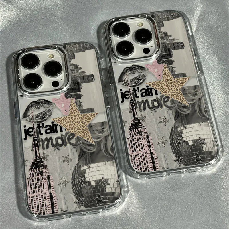 Trendy Leopard Print Star Patchwork Phone Case for iPhone 17 Cases iPhone Air 16 15 14 13 12 11Pro Max 16E XS XR X 7 8Plus Cover