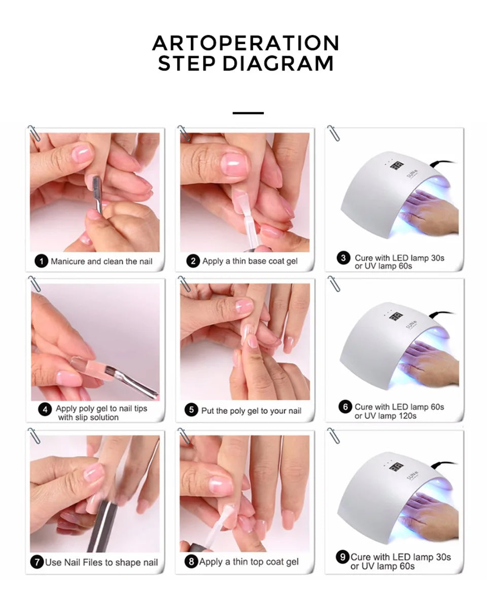 KODI JYJ Latest Poly Nail Gel 30ml Semi-permanent Gel for Extension Acrylic Gel Nail Polishes Manicure uv Builder Hybrid Gellac